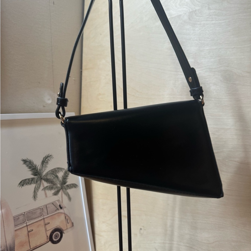 Madison West Black Triangle Shoulder Bag - Picture 4 of 13